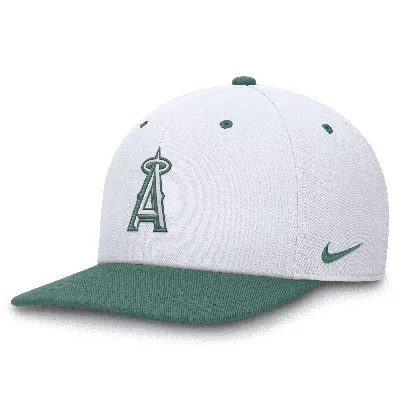 Nike Los Angeles Angels Bicoastal 2-tone Pro  Unisex Dri-fit Mlb Adjustable Hat In White
