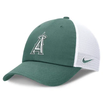Nike Los Angeles Angels Bicoastal Club  Unisex Mlb Trucker Adjustable Hat In Green
