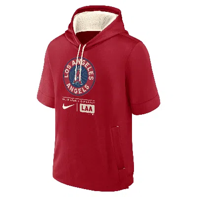 Nike Los Angeles Angels City Connect  Men's Mlb Short-sleeve Pullover Hoodie In Red