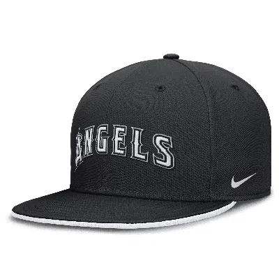 Nike Los Angeles Angels Primetime True  Men's Dri-fit Mlb Fitted Hat In Black