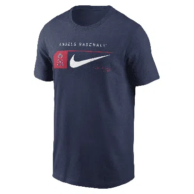 Nike Los Angeles Angels Team Swoosh Lockup  Men's Mlb T-shirt In Blue