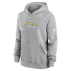 Nike Los Angeles Chargers Club  Women's Nfl Pullover Hoodie In Grey