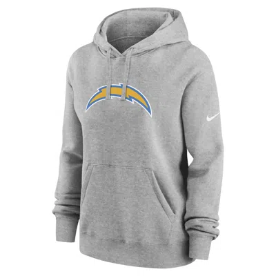 Nike Los Angeles Chargers Club  Women's Nfl Pullover Hoodie In Grey