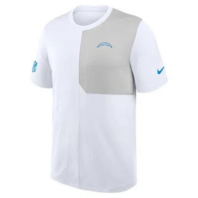 Nike Los Angeles Chargers Sideline Coach  Men's Dri-fit Nfl Top In White