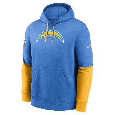 Nike Los Angeles Chargers Sideline Team Issue Club  Men's Nfl Pullover Hoodie In Powder Blue
