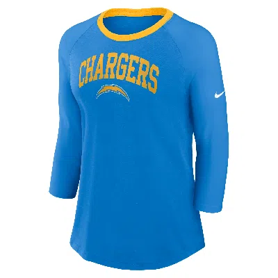 Nike Los Angeles Chargers  Women's Nfl 3/4-sleeve T-shirt In Blue