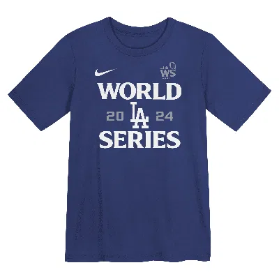 Nike Los Angeles Dodgers 2024 World Series Authentic Collection Big Kids'  Mlb T-shirt In Blue
