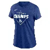Nike Los Angeles Dodgers 2024 World Series Champions Lockup  Women's Mlb T-shirt In Blue