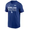 Nike Los Angeles Dodgers 2025 National League West Champions  Men's Mlb T-shirt In Brown