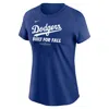 Nike Los Angeles Dodgers 2025 Postseason Authentic Collection  Women's Mlb T-shirt In Brown