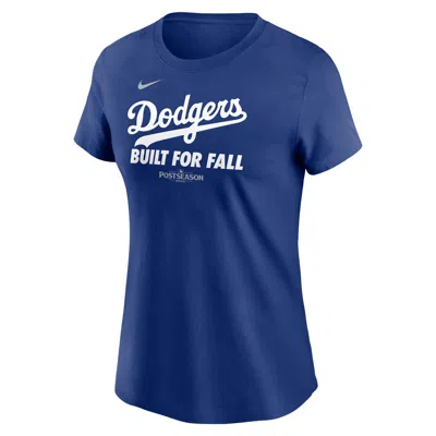 Nike Los Angeles Dodgers 2025 Postseason Authentic Collection  Women's Mlb T-shirt In Brown