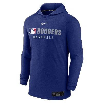 Nike Los Angeles Dodgers Authentic Collection  Men's Dri-fit Mlb Pullover Hoodie In Burgundy