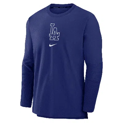 Nike Los Angeles Dodgers Authentic Collection Player  Men's Dri-fit Mlb Pullover Jacket In Blue
