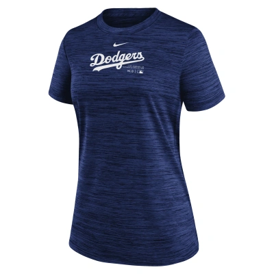 Nike Los Angeles Dodgers Authentic Collection Practice Velocity  Women's Dri-fit Mlb T-shirt In Blue