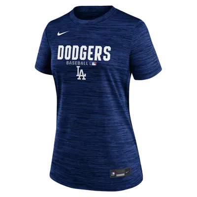 Nike Los Angeles Dodgers Authentic Collection Velocity  Women's Dri-fit Mlb T-shirt In Blue