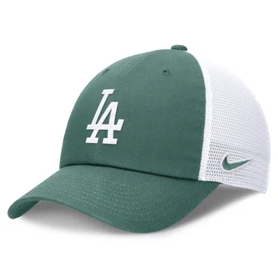 Nike Los Angeles Dodgers Bicoastal Club  Unisex Mlb Trucker Adjustable Hat In Green