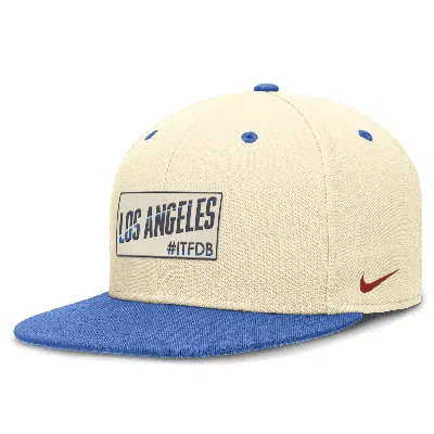 Nike Los Angeles Dodgers City Connect True  Men's Dri-fit Mlb Fitted Hat In Blue