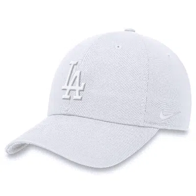 Nike Los Angeles Dodgers Club  Men's Mlb Adjustable Hat In White