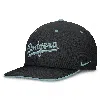 Nike Los Angeles Dodgers Pro Tech Script  Unisex Dri-fit Mlb Adjustable Hat In Black