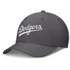 Nike Gray Los Angeles Dodgers Swoosh Performance Flex Hat In Grey