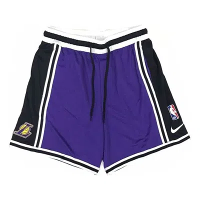Nike Los Angeles Lakers Basketball Sports Shorts Blue In Purple