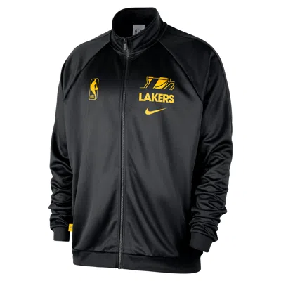 Nike Los Angeles Lakers Club Courtside  Men's Nba Poly-knit Track Jacket In Black
