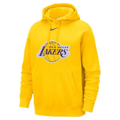 Nike Los Angeles Lakers Club  Men's Nba Pullover Hoodie In Yellow