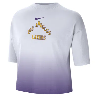 Nike Los Angeles Lakers Courtside City Edition Premium  Women's Nba Boxy T-shirt In Multi