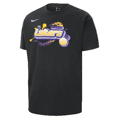 Nike Los Angeles Lakers Courtside  Men's Nba Max90 T-shirt In Black