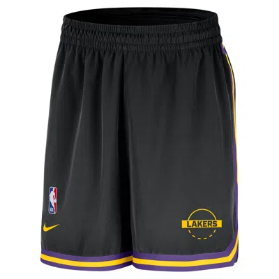Nike Los Angeles Lakers Dna  Men's Dri-fit Nba 6" Uv Woven Shorts In Black