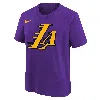Nike Los Angeles Lakers Essential City Edition Big Kids'  Nba T-shirt In Purple