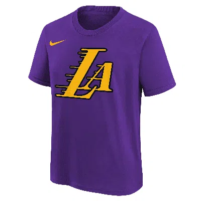 Nike Los Angeles Lakers Essential City Edition Big Kids'  Nba T-shirt In Purple