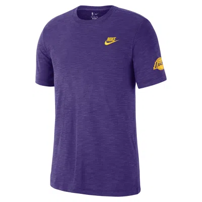 Nike Los Angeles Lakers Essential Club  Men's Nba T-shirt In Purple
