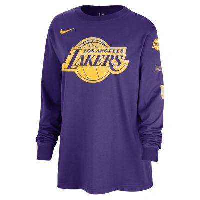 Nike Los Angeles Lakers Essential  Women's Nba Long-sleeve T-shirt In Purple
