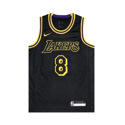 Pre-owned Nike Los Angeles Lakers Kobe Bryant Black Mamba Swingman Jersey 'black/gold' | Kid's Size M