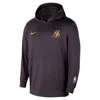 Nike Los Angeles Lakers Restore  Men's Nba Lightweight Pullover Hoodie In Brown