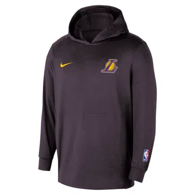 Nike Los Angeles Lakers Restore  Men's Nba Lightweight Pullover Hoodie In Brown