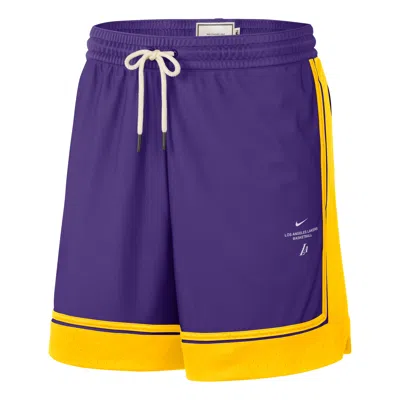 Nike Los Angeles Lakers Standard Issue 6"" Nba Shorts 'field Purple Amarillo' In Blue
