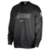 Nike Los Angeles Lakers Standard Issue  Men's Dri-fit Nba Crew-neck Sweatshirt In Black