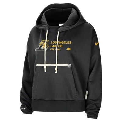 Nike Los Angeles Lakers Standard Issue  Women's Dri-fit Nba Pullover Hoodie In Black
