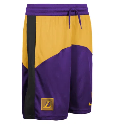 Nike Los Angeles Lakers Starting 5 Big Kids'  Dri-fit Nba Shorts In Purple
