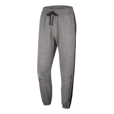 Nike Los Angeles Lakers Therma Flex Sports Long Pants Gray In Brown