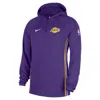 Nike Los Angeles Lakers Zoned  Men's Dri-fit Nba 1/4-zip Hoodie In Purple