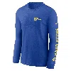 Nike Los Angeles Rams All Out  Men's Nfl Long-sleeve T-shirt In Blue