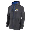 Nike Los Angeles Rams Playbook Page Club  Men's Nfl Full-zip Hoodie In Black