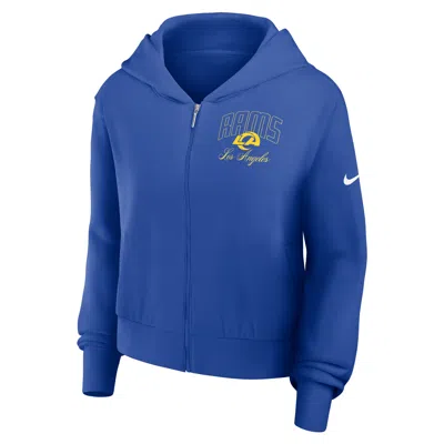 Nike Los Angeles Rams Primetime  Women's Nfl Full-zip Hoodie In Blue