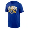 Nike Royal Los Angeles Rams Rewind Front And Back Hit Essential T-shirt In Blue