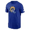 Nike Los Angeles Rams Rewind Logo Essential  Men's Nfl T-shirt In Blue