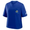 Nike Los Angeles Rams Rewind Pocket Boxy  Women's Nfl T-shirt In Blue