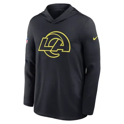 Nike Los Angeles Rams Rivalries Collection Sideline  Men's Dri-fit Nfl Long-sleeve Hooded Top In Blue